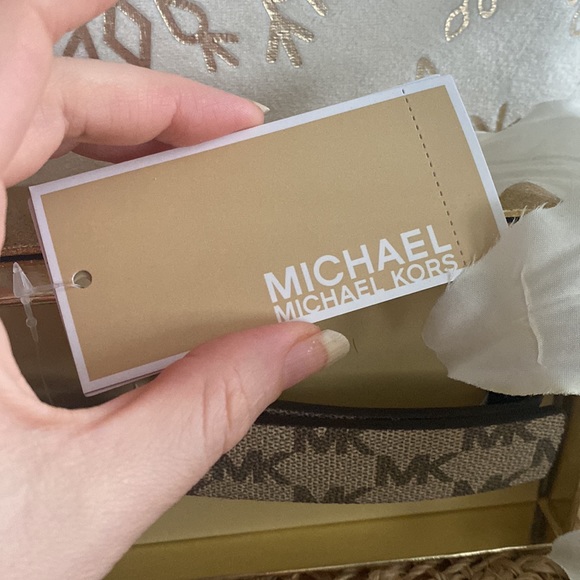 Michael Kors Monogram MK Logo Rhinestone Studded Reversible Belt, L/XL - Picture 8 of 10